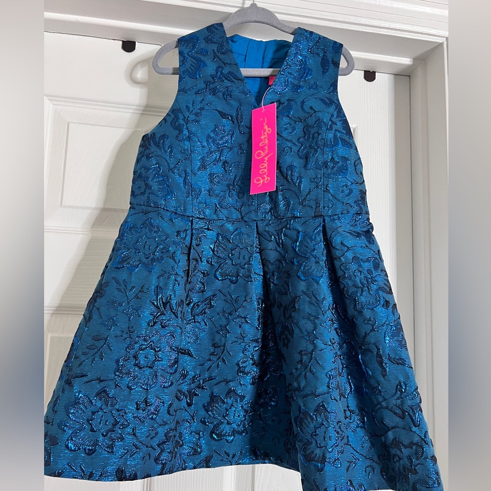 NWT Lilly Pulitzer Girls Teal Dress - Sz 6
